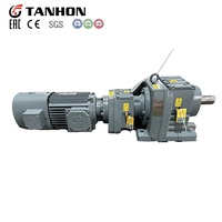 Réducteur d'engrenages hélicoïdaux en ligne combiné TANHON R67R37 YDEJ à double moteur, rapport 750, montage M5
