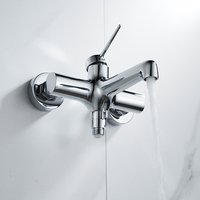 Robinet de douche mural en laiton massif Momali, mitigeur de baignoire à poignée unique pour système de baignoire et de douche