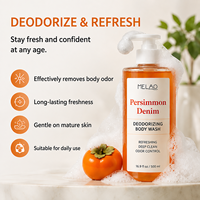 Gel Douche Persimmon Denim 500ml Désodorisant Anti-Odeurs Nettoyage Doux en Profondeur Hydratant Soin pour Seniors