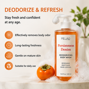 Gel Douche en Gros à l'Extrait de Kaki 500ml – Élimine les Odeurs Corporelles, Fraîcheur Longue Durée, pH Équilibré, Peaux Sensibles - Product Image 6