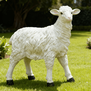 Outdoor-Bauernhof-Dekoration Fiberglas-Simulation Ziegen- und Schaf-Skulptur - Haushaltsprodukt in Anpassbarer Größe & Farbe - Product Image 1