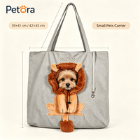 Sac de transport pour animaux de compagnie Petora en toile confortable, design à tête en extérieur, pour les voyages de courte distance et les sorties quotidiennes décontractées