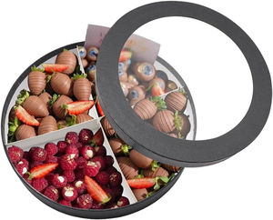 Wixpax biểu tượng tùy chỉnh thực phẩm sang trọng Vòng sô cô la bao bì hộp cho Dâu Tây trong sô cô la với chèn nhựa với cửa sổ - Product Image 1