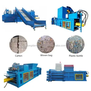 Automatic horizontal balers for waste paper/cardboard hydraulic clothes baler machine/horizontal Metal baling press machine