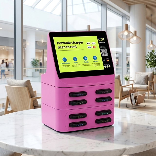 Fast Charging Portable 8-Slot 8000mAh 60W Power Station Easy to Carry Shared Loading Station for Commercial Use