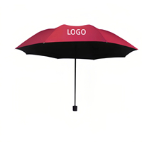 Parapluie manuel pliable compact et portable, coupe-vent, imprimé avec logo personnalisé, idéal pour les cadeaux d'entreprise