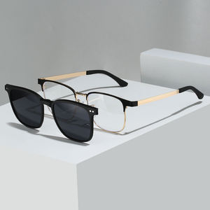 กรอบแว่นตาโลหะแบบใหม่ปี <span class=keywords><strong>2025</strong></span> พร้อมเลนส์คลิปออนโพลาไรซ์ UV400 วัสดุ TAC ดีไซน์ใหม่พร้อมคุณสมบัติแม่เหล็ก - Product Image 1