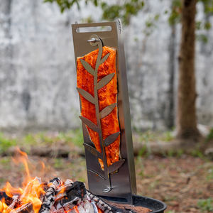 Grille à poisson pliable en acier inoxydable 304 pour foyer <span class=keywords><strong>de</strong></span> feu, flamme <span class=keywords><strong>de</strong></span> feu ou brasero - Product Image 4