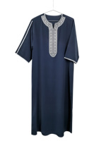 2026 Thobe traditionnel brodé pour hommes arabes, Boubou, Jalabiyas, Gandoura, Thobe pour hommes musulmans, Thobes marocaines, Vêtements islamiques, Thobe
