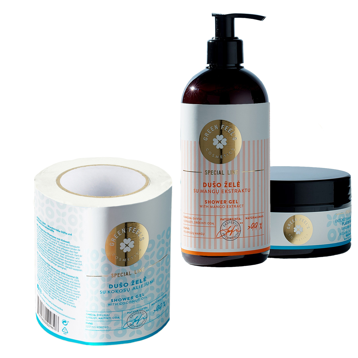 Custom Shower Gel Bottle Label Metallic Gold Foil Printing Shampoo Branding Stickers Waterproof Cosmetics Packaging Labels