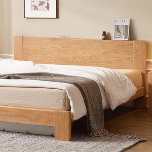 Letto moderno in legno massello di quercia nordica 1.5 metri di larghezza 1.8 metri lungo letto matrimoniale per camera da letto principale - Product Image 2