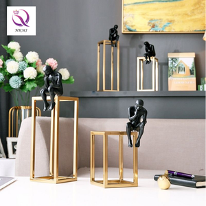 Nordic Creative Home decorazioni morbide ornamenti pensatori figura scultura titolare del libro statua ornamenti sala studio artigianato - Product Image 1