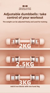 Phụ nữ thông minh có thể điều chỉnh trọng lượng quả tạ không trượt cặp thép cho cơ thể nhà và chân đào tạo tiết kiệm không gian - Product Image 4