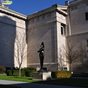 実物大 屋外庭園用 有名なブドウを摘む少女 ブロンズ製 ぶどうの木彫刻像 - Product Image 4