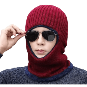 Gorro grueso de punto de ciclismo <span class=keywords><strong>a</strong></span> prueba de viento fábrica al por mayor Dar regalos <span class=keywords><strong>a</strong></span> los <span class=keywords><strong>padres</strong></span> Un sombrero con un protector de cuello Cara todo incluido - Product Image 6