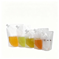 Pochettes souples personnalisées en PE recyclable avec bec verseur transparent et design personnalisable pour jus, eau et boissons – Vente en gros