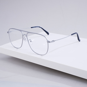 Monture optique métallique haut de gamme, fabriquée à la main, style rétro, lunettes de pilote carrées pour femmes avec double pont, logo personnalisé, marque de luxe, designer - Product Image 2