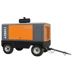 Four Wheels 8 to 17 bar Diesel Portable power force air compressor