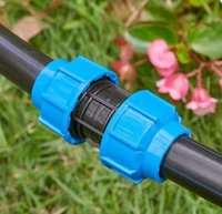 Raccord droit pour tuyau PE calibre 32, connecteur direct pour systèmes d'irrigation goutte à goutte