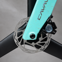 Vélo de course sur route en fibre de carbone 700C, 24 vitesses, groupe sans fil, frein à disque hydraulique, roue en carbone à 3 rayons