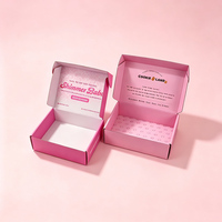 Caja de Envío de Cartón Corrugado Rosa Personalizada de Alta Gama con Forro de Esponja para Embalaje de Comercio Electrónico, Venta Minorista, Regalos y Velas