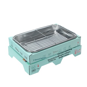 Barbecue au charbon de bois jetable en acier inoxydable Houmu, sans fumée, portable, pour la maison et le camping, utilisation intérieure et extérieure, 3-5 personnes - Product Image 5