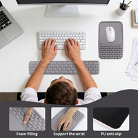 Ensemble de repose-poignets ergonomique pour clavier et souris, soulagement carpal, mousse à mémoire de forme, base antidérapante en PU, forme irrégulière