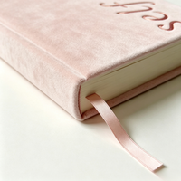 Carnet personnalisé en velours à couverture rigide, gaufré, pour la planification de la gratitude et le bien-être, idéal comme cadeau