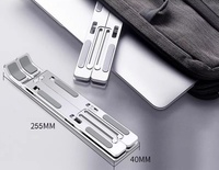 Soporte de escritorio al por mayor para ordenador portátil, soporte de refrigeración de elevación para soporte de teléfono, soportes de aluminio para ordenador portátil