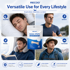 Bandelettes nasales OEM en boîte métallique, extra résistantes, pour une meilleure respiration, amélioration de l'absorption d'oxygène, pour le sport, la course à pied, le soulagement du ronflement et un meilleur sommeil - Product Image 5