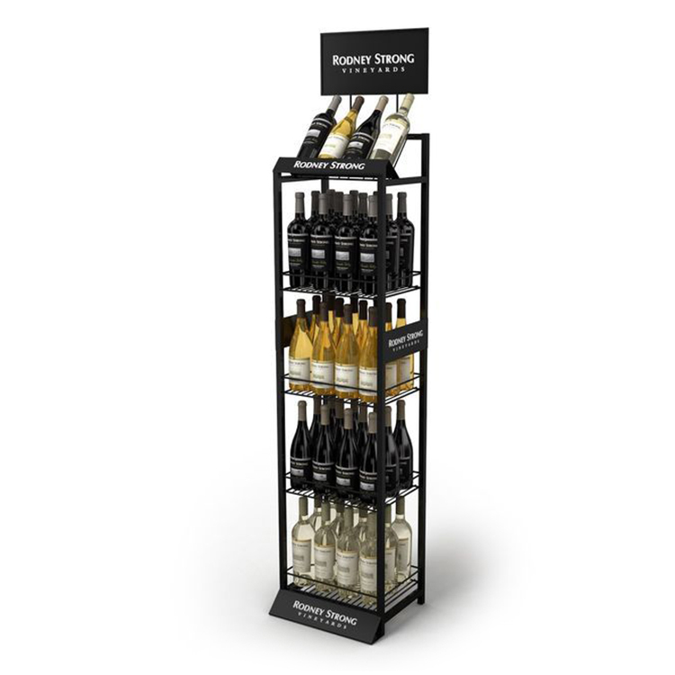 Free Standing Kena Metal Pegboard Cosmetic Accessories Display Rack for Department Store — view 5
