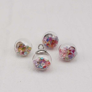 Accessoires de bijouterie <span class=keywords><strong>Pendentif</strong></span> <span class=keywords><strong>boule</strong></span> en verre transparent avec collier <span class=keywords><strong>strass</strong></span> en cristal de couleur <span class=keywords><strong>Pendentif</strong></span> à breloques personnalisé fait main - Product Image 4