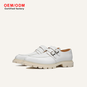 Fabricant OEM/ODM – Chaussures Derby en cuir à double boucle, semelle épaisse, style britannique, pour affaires et trajets quotidiens, conception personnalisée - Product Image 3