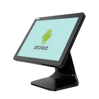 Terminal de point de vente tactile capacitif à écran simple/double noir tout-en-un Machine Android/Windows OS Wi-Fi 6 4 Go/8 Go/16 Go