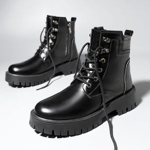 <span class=keywords><strong>Botas</strong></span> de herramientas para <span class=keywords><strong>hombre</strong></span>, <span class=keywords><strong>botas</strong></span> Martin, seguridad en el trabajo, senderismo, Trekking, Chukka, cuero de vaca genuino, parte superior alta, aumento de altura, algodón - Product Image 3