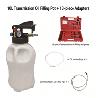 Outil de réparation automobile, remplisseur d'huile ATF pneumatique à double fonction 10L, 15 adaptateurs, pompe de vidange d'huile de transmission automatique