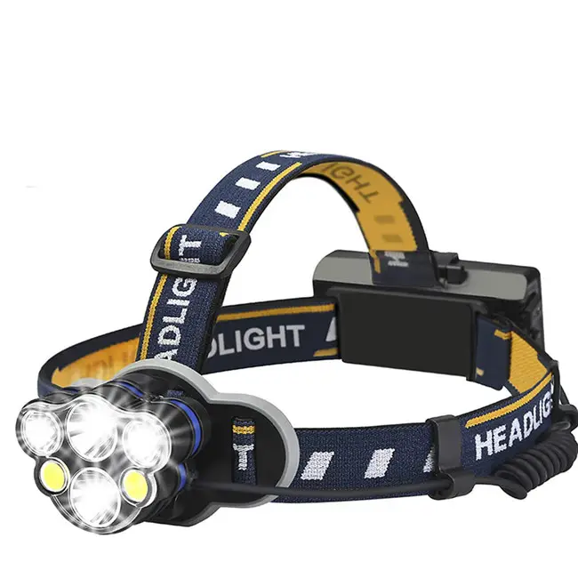 Red Safety Light Running Camping Waterproof 7 Modes Lanterna De Cabeca Head LED Headlamp Flashlight