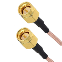 Kabel Koaksial RF RG400 RG393 Tahan Suhu Tinggi 50 Ohm Low Loss untuk Sistem Antena