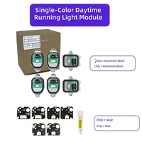 Modul Lampu DRL RGB Tujuh Warna Dua Warna 12V yang Dikendalikan Smartphone untuk BMW F30 Seri 3 Tahun 2016-2019