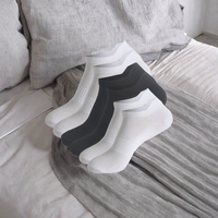 Chaussettes décontractées pour hommes en coton blanc pur à 100 %, avec logo sur le bord et le bas, respirantes pour le printemps, 10 paires disponibles