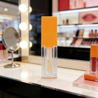 Tubes carrés en plastique de 5 ml avec bouchon à vis pour gloss, impression sérigraphique, emballage personnalisé, cosmétiques, soins de la peau et blush, faux cils