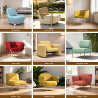 Fauteuil d'appoint moderne en tissu, ergonomique, avec pieds en métal, pour hall d'hôtel, bureau, réception, salle d'attente