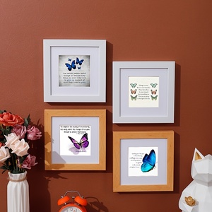 2PCS cadre photo en plastique motif papillon inspirant pour décorer son cadre d'affichage cadeau encourageant (avec noyau) - Product Image 1