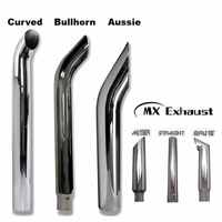 Kits de escape de acero cromado y aluminizado de alta resistencia de 4 y 5 pulgadas para camiones (tipo Aussie/Bullhorn/corte curvo) para sistemas de escape al por mayor