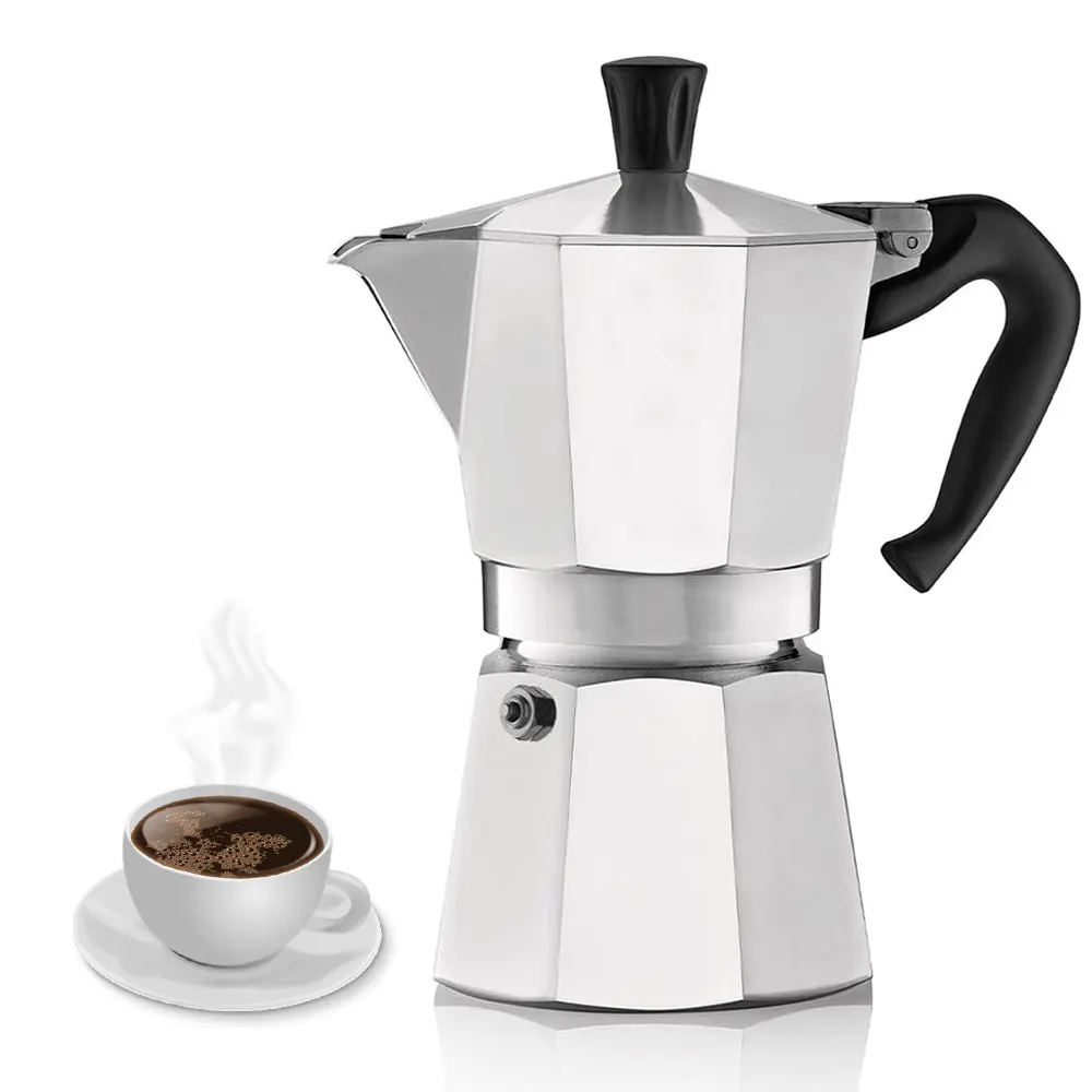 Espresso Atacado Personalizado Cafeteira De Alumínio Italiano Moka Pot Para Panela Clássica Moka Italiano