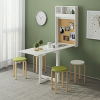 Wandmontierter Esstisch Weißer Klappbarer Holztisch