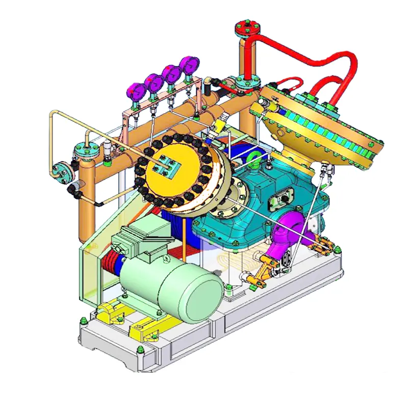 คอมเพรสเซอร์ไดอะแฟรมแก๊สลูกสูบคู่สําหรับก๊าซกัดกร่อน/พิษ/