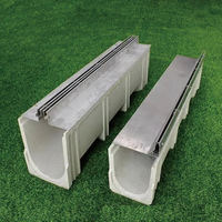 Matériel de construction, drain caché, canal de drainage en acier inoxydable 304, couvercle à fentes, canal de drainage à fentes, gouttière de drainage pour jardin
