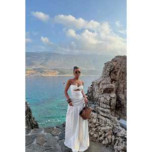 Robe blanche sans bretelles - Product Image 5