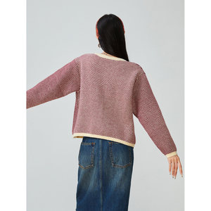 Suéteres Femininos Personalizados de Manga Longa, Moda em Tricô, Cardigãs Tricotados para Mulheres, Jaquetas de Tricô, Roupas - Product Image 3